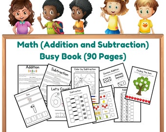 Toddler Math Busy Book | Addition, Subtraction Activity Binder