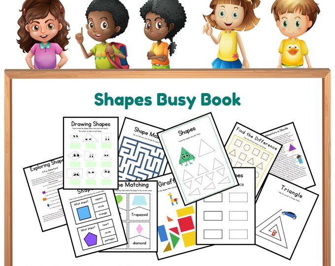 Shapes Busy Book | 2D Shapes | 3D Shapes | Shapes Worksheet ...