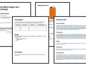 Molarity Science Activity: Sugar Content CER for High School