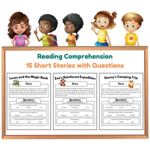 Reading Comprehension | Kindergarten | First Grade | Short Stories | Multiple Choice Questions | Learning to Read