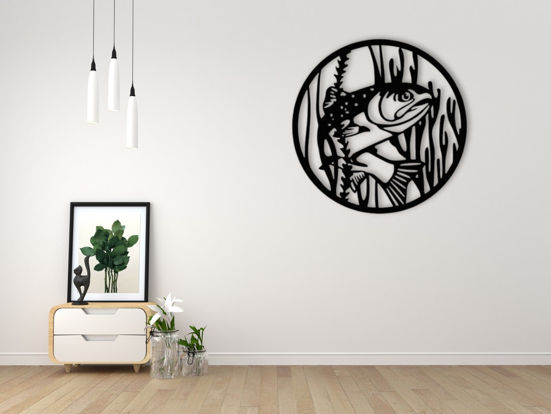 Fish Wall Decor, Fishing Lovers Gift, Ocean Decor, Wall Art Fishing