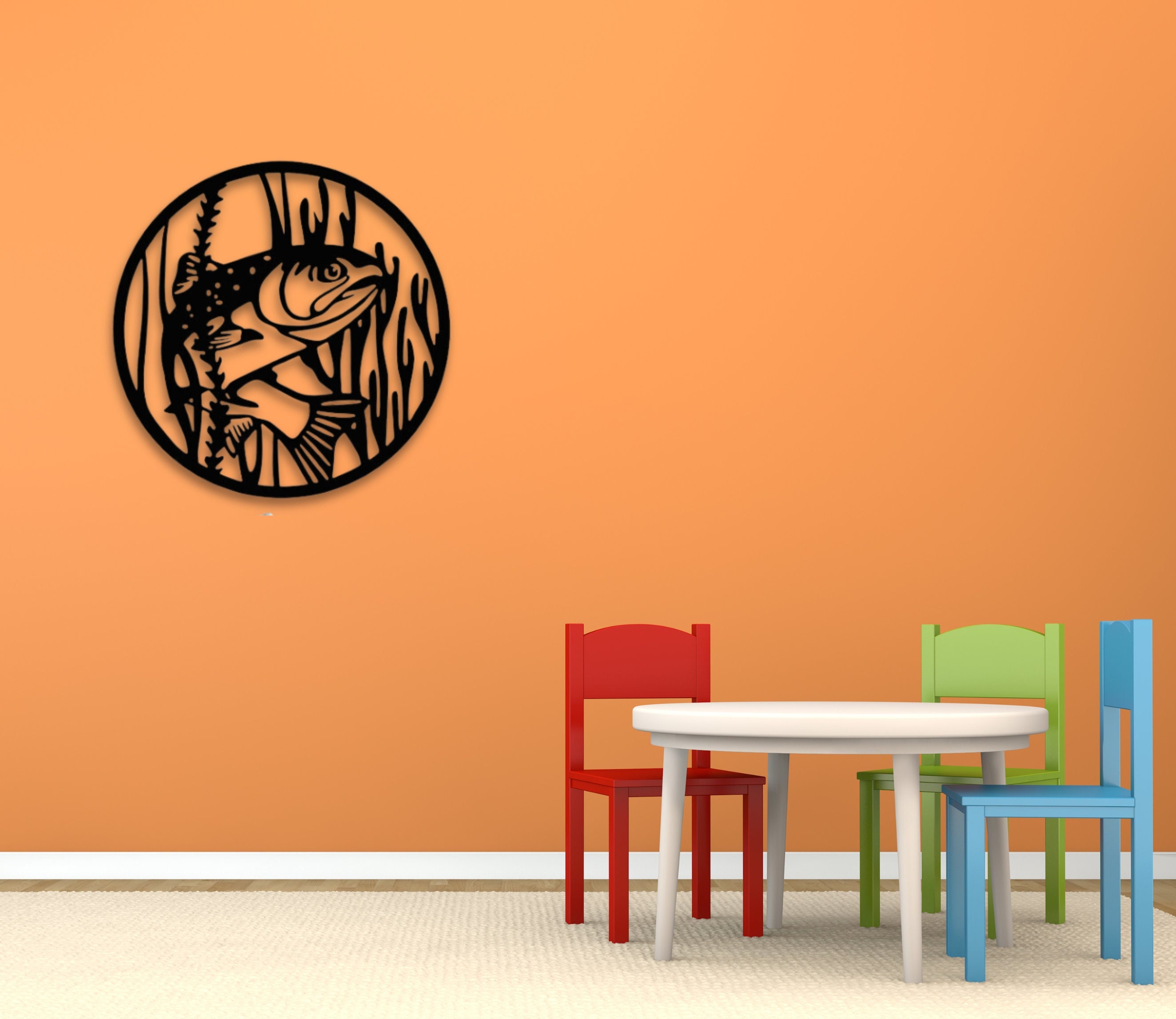 Fish Wall Decor, Fishing Lovers Gift, Ocean Decor, Wall Art Fishing