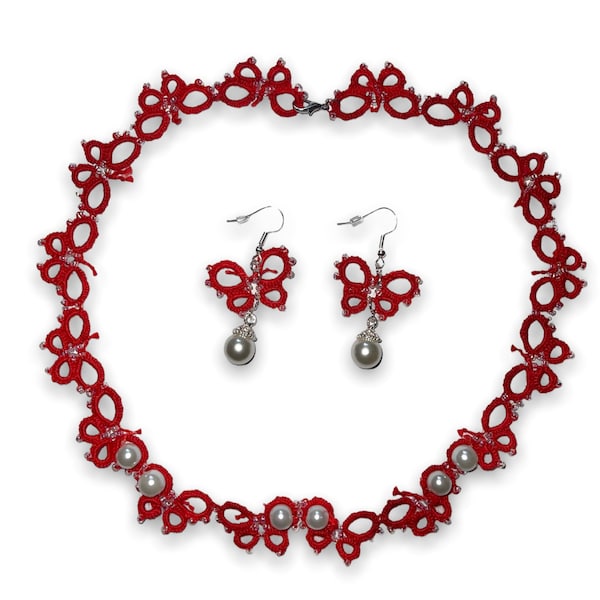 Tatting Necklace Etsy