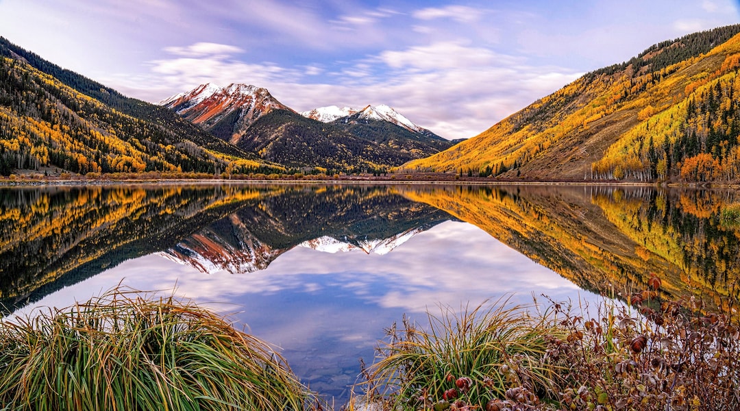 Colorado Fall Foliage Lake Reflection, Mountain Home Decor - Etsy