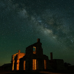 Milky way canvas art Milky way decor Milky way print Milky way photo Milky Way Wall art Fort McKavett State Historic Site canvas decor