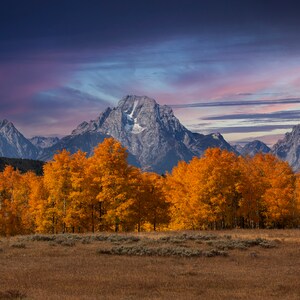 Grand Teton Herbst Wy Landschaft Fotografie, Mt. Moran Sonnenaufgang Wand Dekor, Landschaft und Natur Fotografie Drucke, Grand Teton Leinwand Drucke