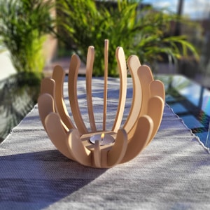 Designer tealight holder with variant selection (pluggable) - 3D print file digital (.stl)