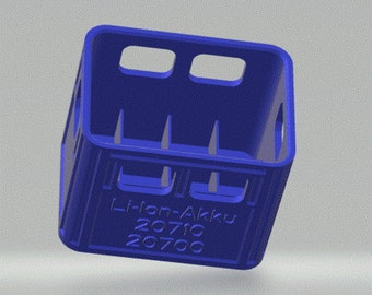 Beer crate battery box type Li-ion 20710 / 20700 stackable - STL for 3D printing