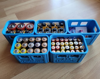 Juego completo de cajas para cerveza, cajas para baterías, apilables - Archivo digital para impresión 3D (.stl)