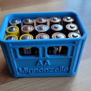 Beer Crate Battery Box AA Mignon Cells Stackable - 3D Print File Digital (.stl)