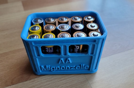 Beer Crate Battery Box AA Mignon Cells Stackable 3D Print File Digital .stl  