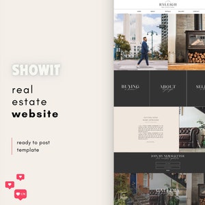 Real Estate Showit Website Template | Classy & Professional Show It Website Template For Service Providers | Realtor Showit Website Design