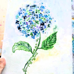 Hydrangea watercolor