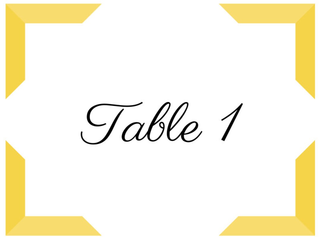 Modern Minimalist Wedding Table Sign - Etsy