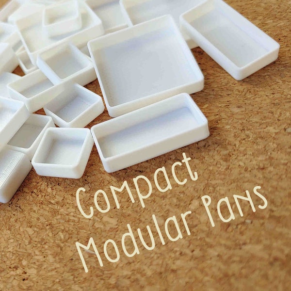MODULAR PAINT PANS for Compact Watercolor Palette - 3D Printed