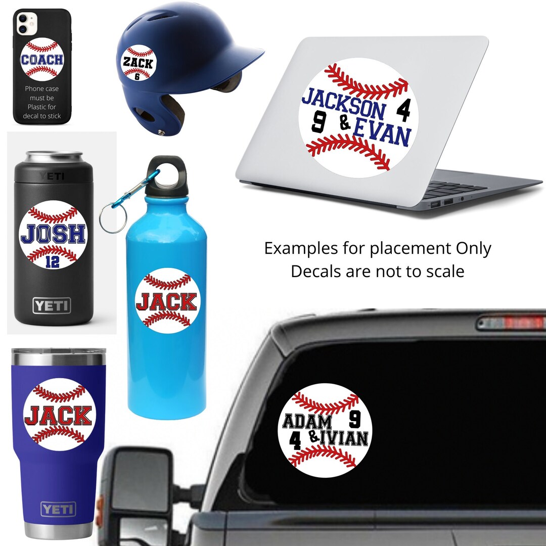 Baseball Decal Custom Decal Team Decal Batting Helmet Etsy