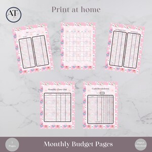Druckbares monatliches Budget Kit, digitaler Download, Oster Designs, Bargeld Umschlag Budget System SOFORT DOWNLOAD