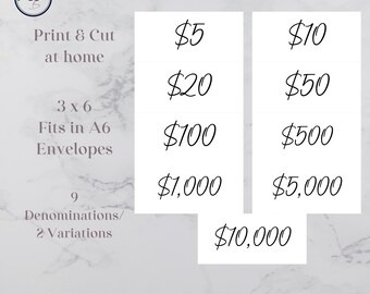 Cash Stuffing Printable Placeholders | Budget Binder, A6 (Digital Download)