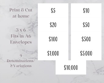 Cash Stuffing Placeholder | Printable Budget Binder, A6 (Digital Download)