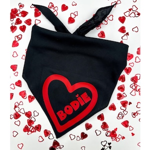 Bandana personnalisé pour la Saint-Valentin pour chien | Écharpe personnalisée pour la Saint-Valentin pour chien | Assortiment maman-chien | Chien Saint-Valentin | Cadeau Saint-Valentin