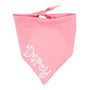 Personalized Dog Bandana | Custom Dog Scarf | Pink Dog Bandana | Girl Dog Scarf