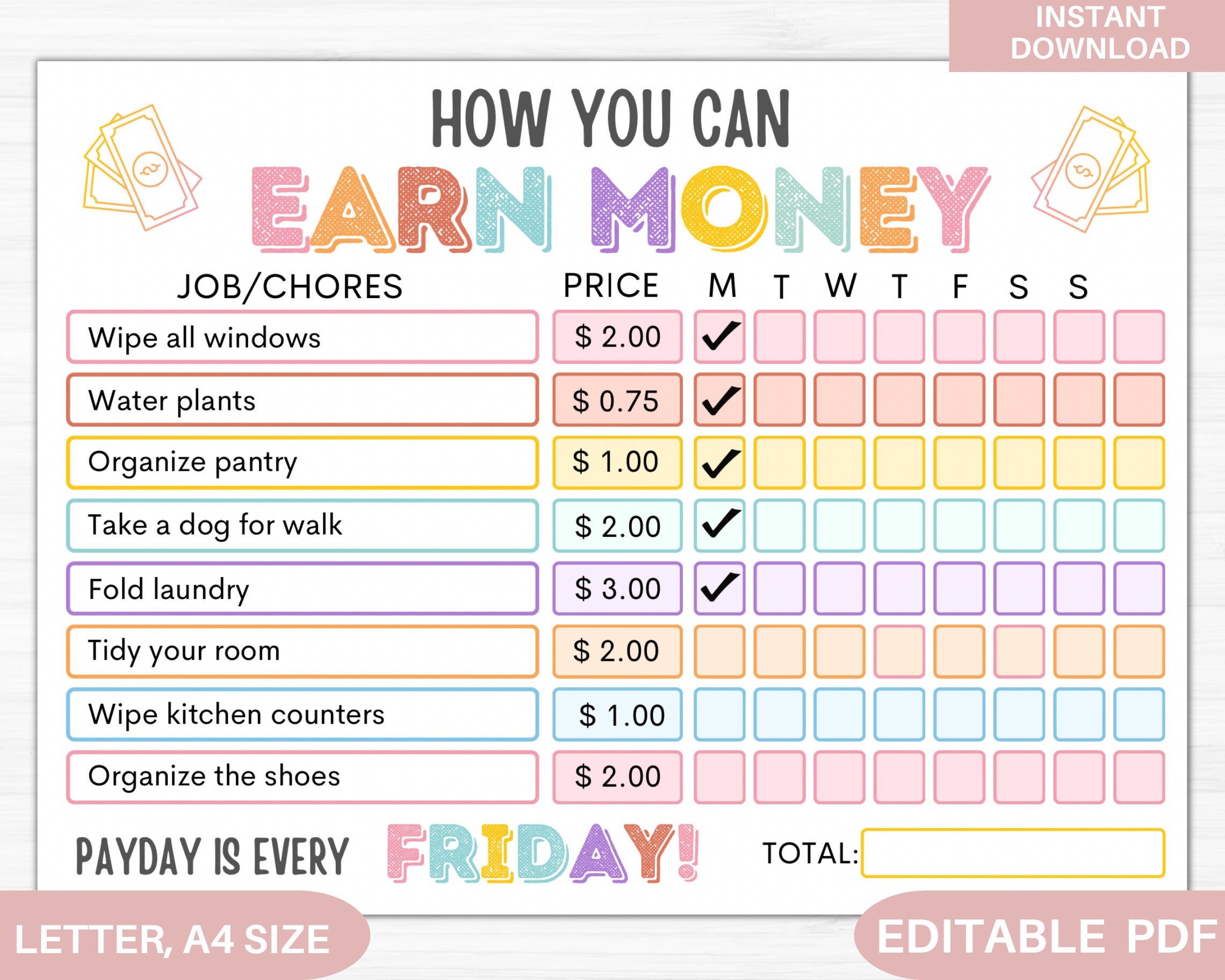 printable-chore-chart-with-allowance-etsy