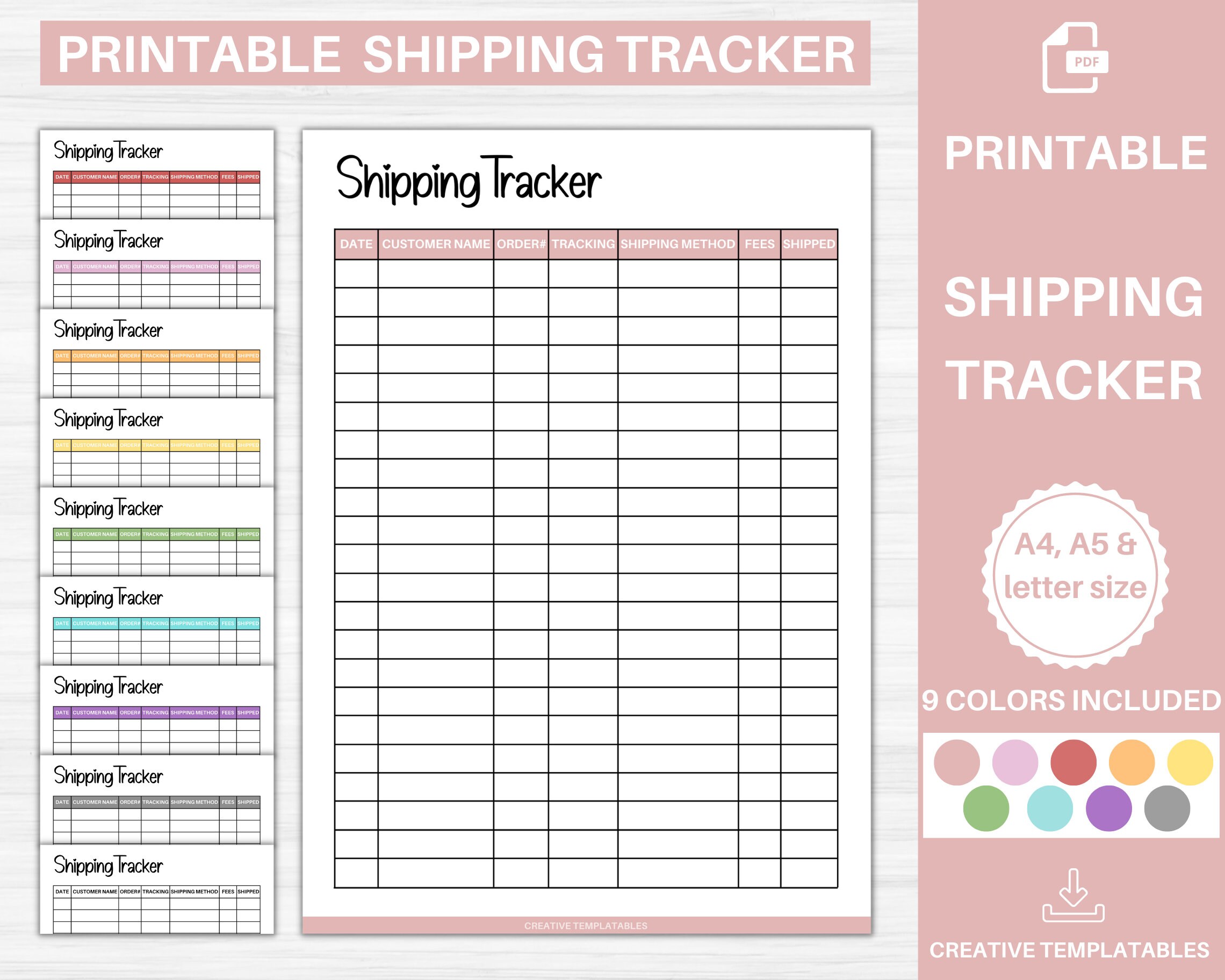 Sales Tracker Printable Shipping Tracker Order Tracker Etsy UK