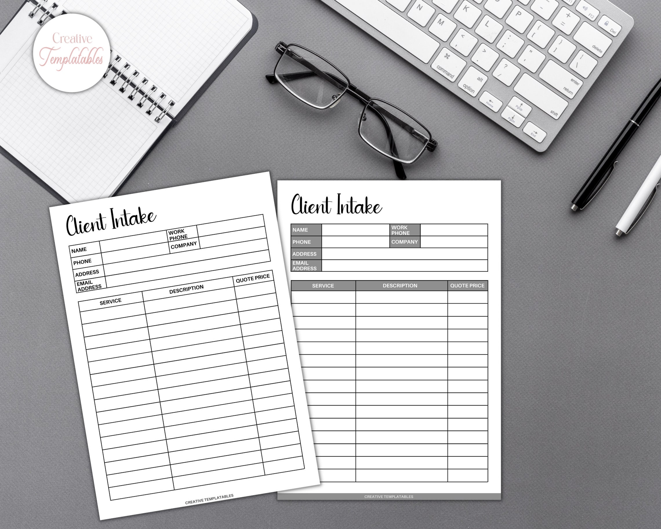 Client Intake Tracker Printable Client Intake Log - Etsy
