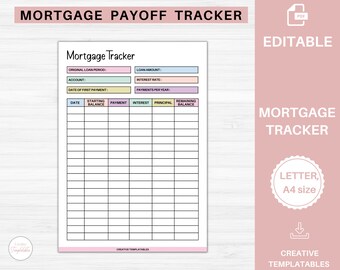 Mortgage Loan Tracker - Etsy