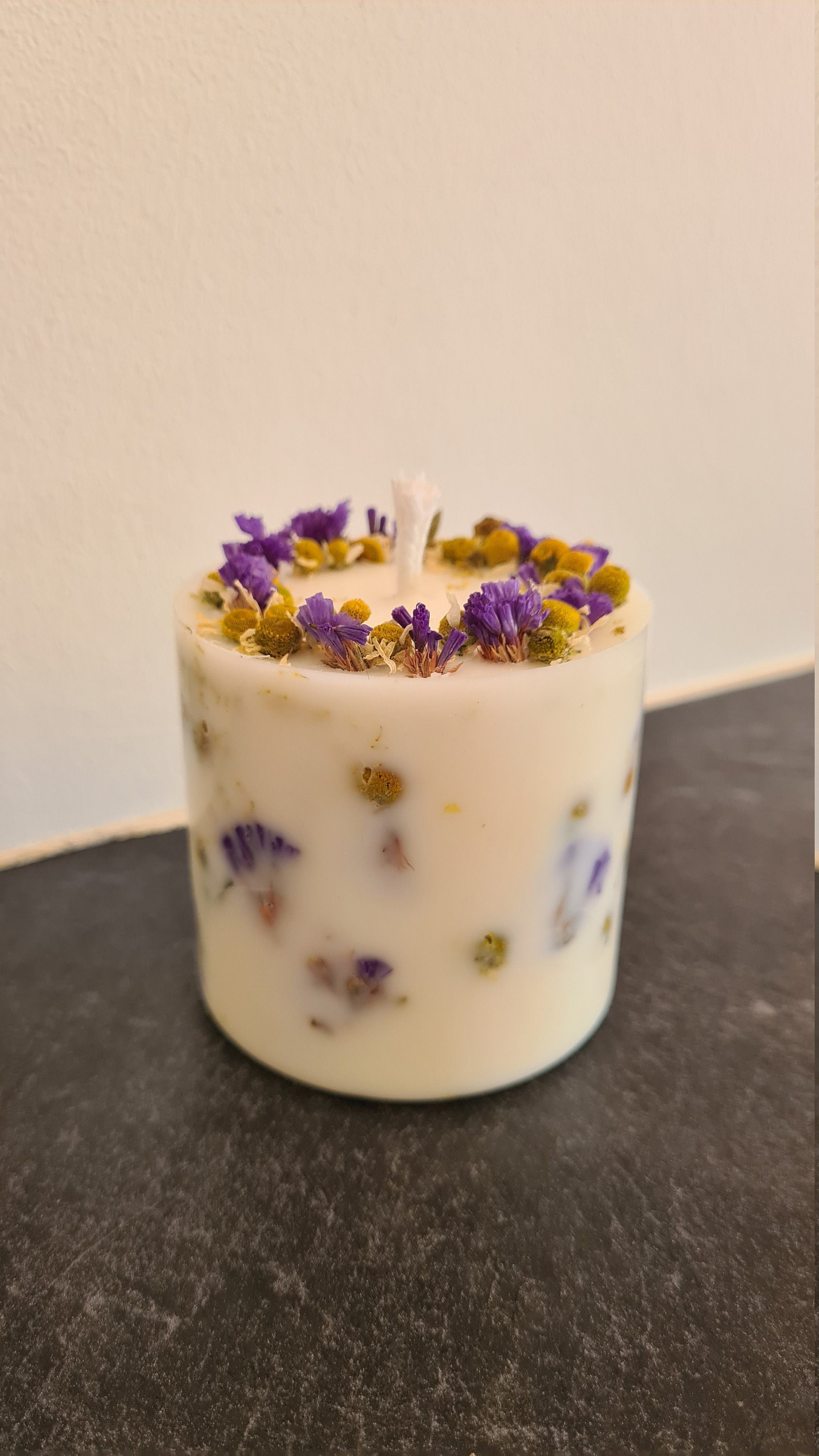 Bougie Végétale - Fleurs Séchées