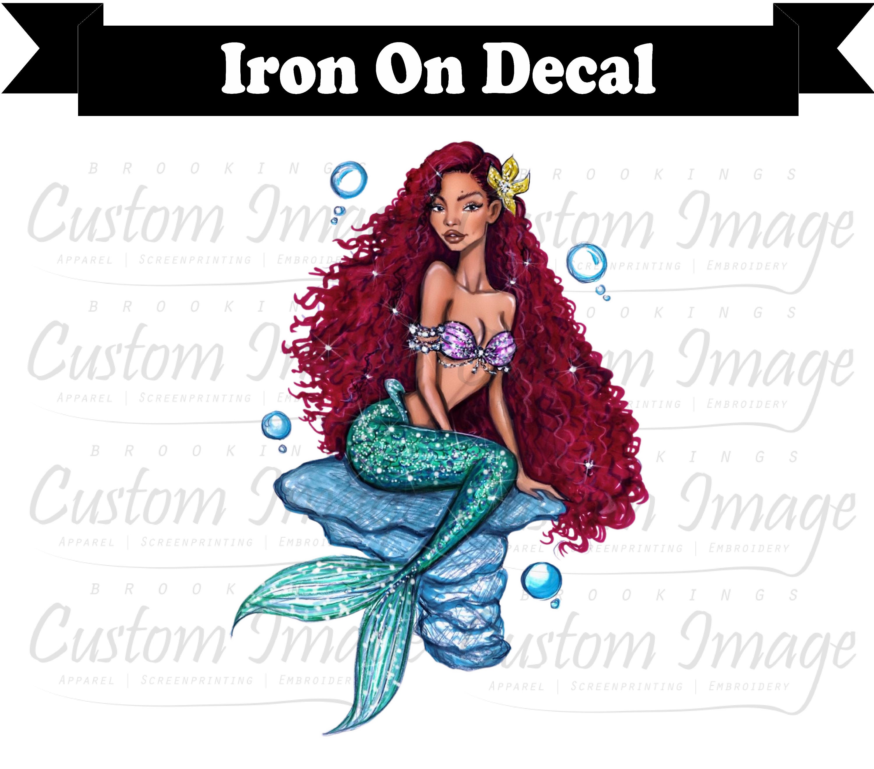 Ariel Iron on Decal 