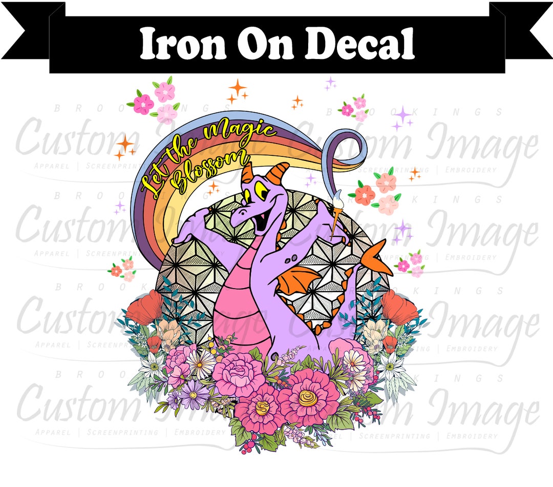 Figment Iron On. Epcot Center Decal. Just One Spark. Disney Iron On