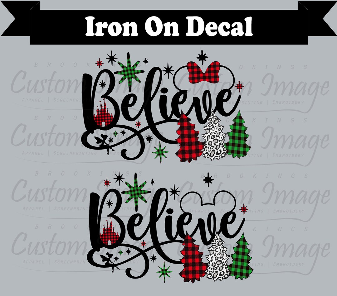 Disney Iron On. Disney Decal. Disney Shirts. Disney Christmas Etsy