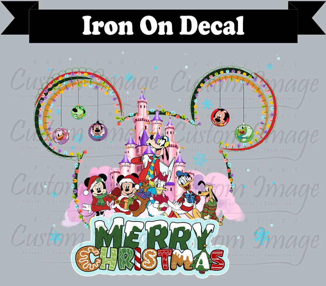 Disney Iron On. Disney Decal. Disney Shirts. Disney Christmas Iron On