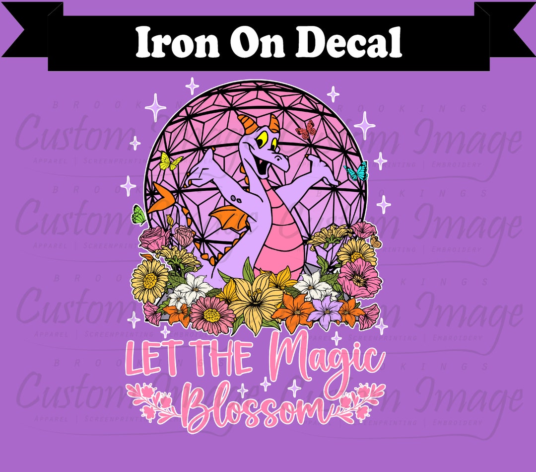 Figment Iron On. Epcot Center Decal. Just One Spark. Disney Etsy