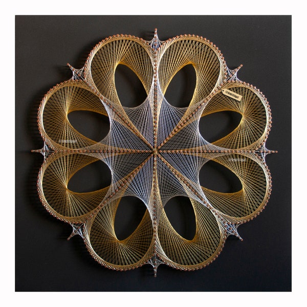 String Art Mandala | Sacred Geometric Design | Creative Personalized Gift | Meditation Feng Shui Geometry | Home, Office, Cafe Modern Decor