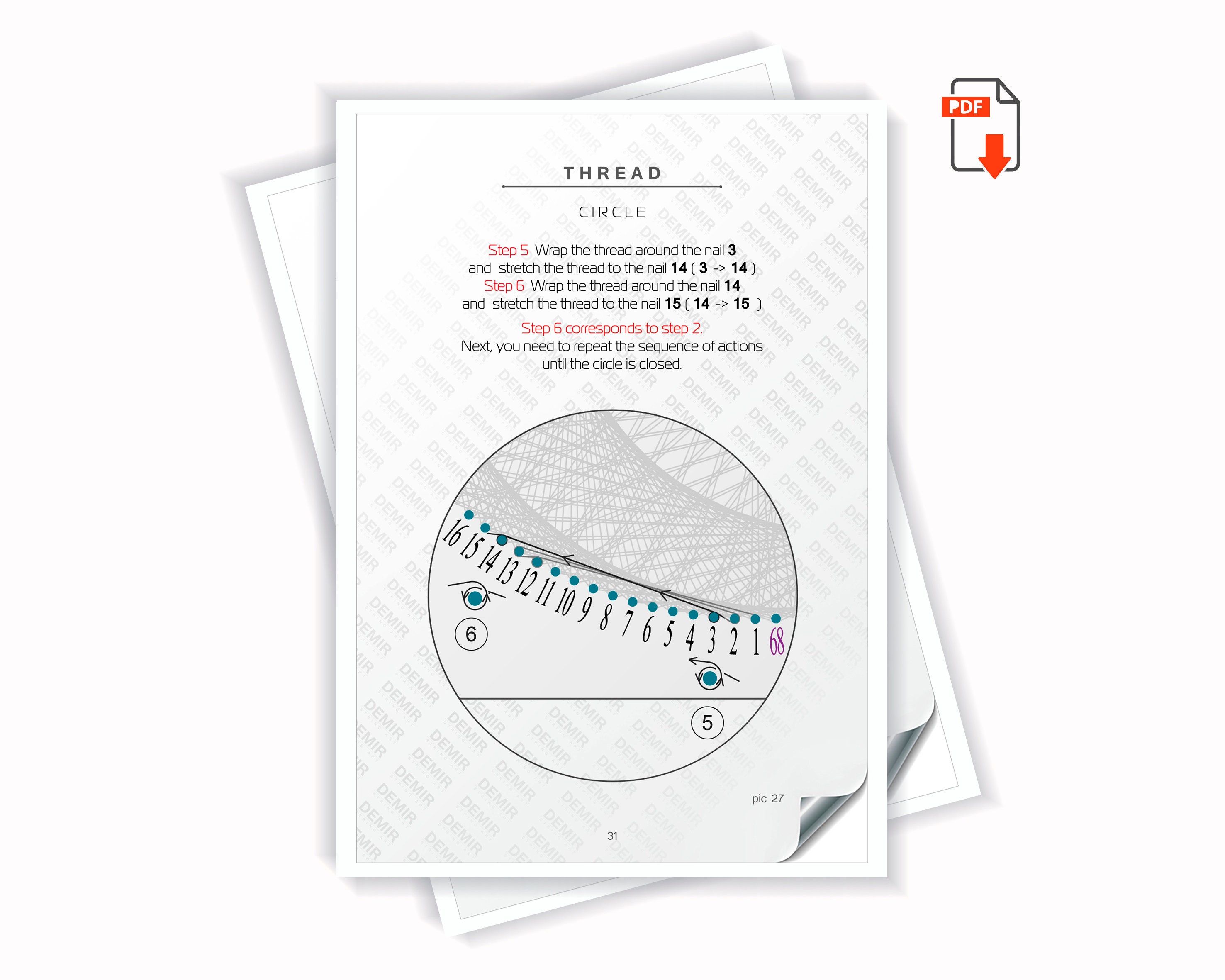 Study String Lesson Poster String Art | Tutorial | Textbook | Lesson | Template | Pattern | Sacred ...