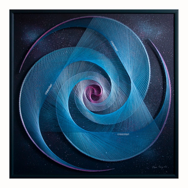 Galaxy String Art Mandala | Sacred Geometry Artwork | Home, Office, Cafe, Restaurant Modern Decor | Creative Personalized Birthday Gift