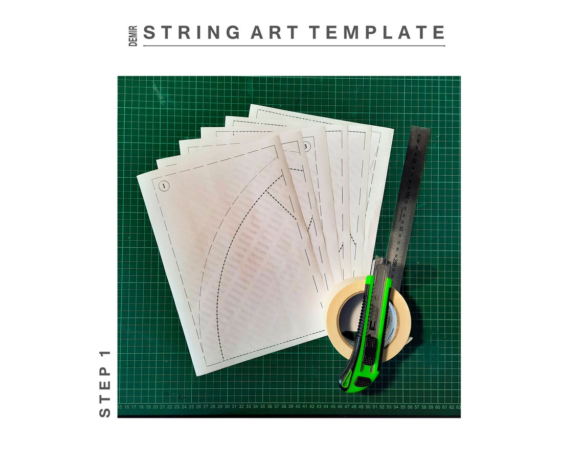 String Art Template Pattern Outline Stencil Scheme Etsy