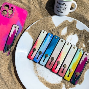 Phone Grip Holder Watercolor Portable Finger Strap Kickstand Phone Loop Phone Stand Finger Bracket for Universal Phone Charms