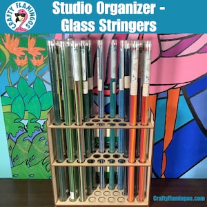 Fused Glass Stringer and Rod Holder Studio Organizer Tool