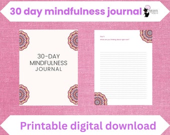 Printable 30 day mindfulness journal