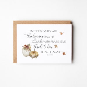 Fall Notecards, Scripture Notecards, Give Thanks Notecards, Autumn Notecards, Christian Greeting Cards