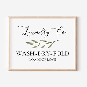 Laundry Co Digital Print, Printable Laundry Quotes, Farmhouse Prints - Etsy