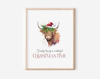 Simply Having A Wonderful Christmas Time Christmas Song Digital Print, Christmas Song Digital Download Print