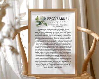 Proverbs 31 Woman Printable, Mothers Day Printable, Christian Mothers Day Printable, Inspirational Bible Verse Wall Art