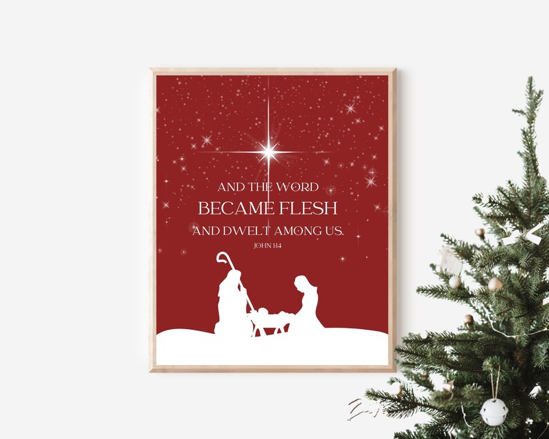 Christmas Scripture Digital Print, Christmas Digital Download Print ...