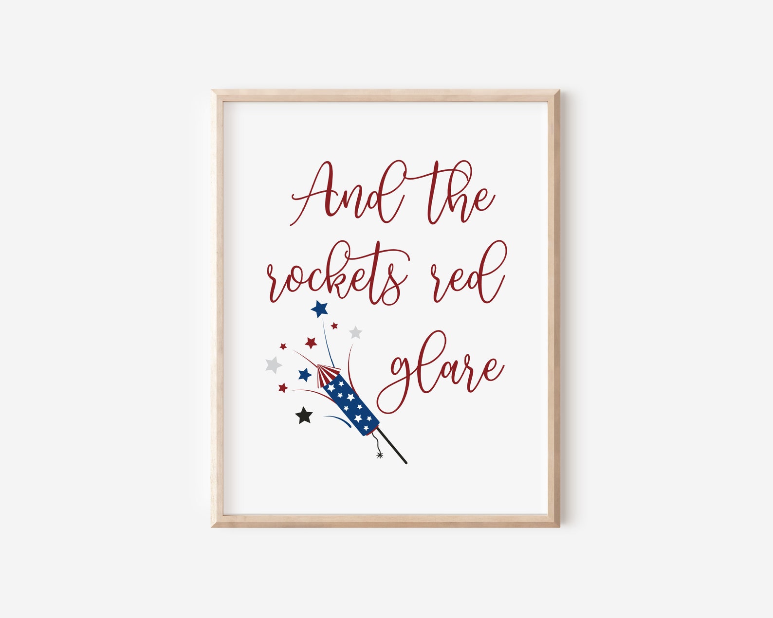 Star Spangled Banner Digital Printables, Lyric Song Printable, Memorial ...