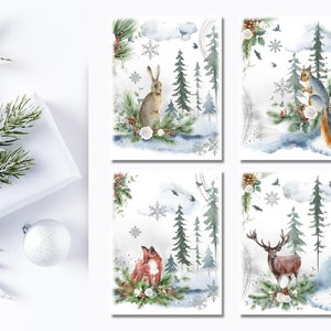 Winter Notecards, Wildlife Notecards, Christmas Notecards, Blank ...