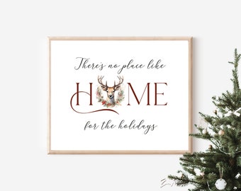 There's No Place Like Home For The Holidays Christmas Song Digital Print, Christmas Song Digital Download Print